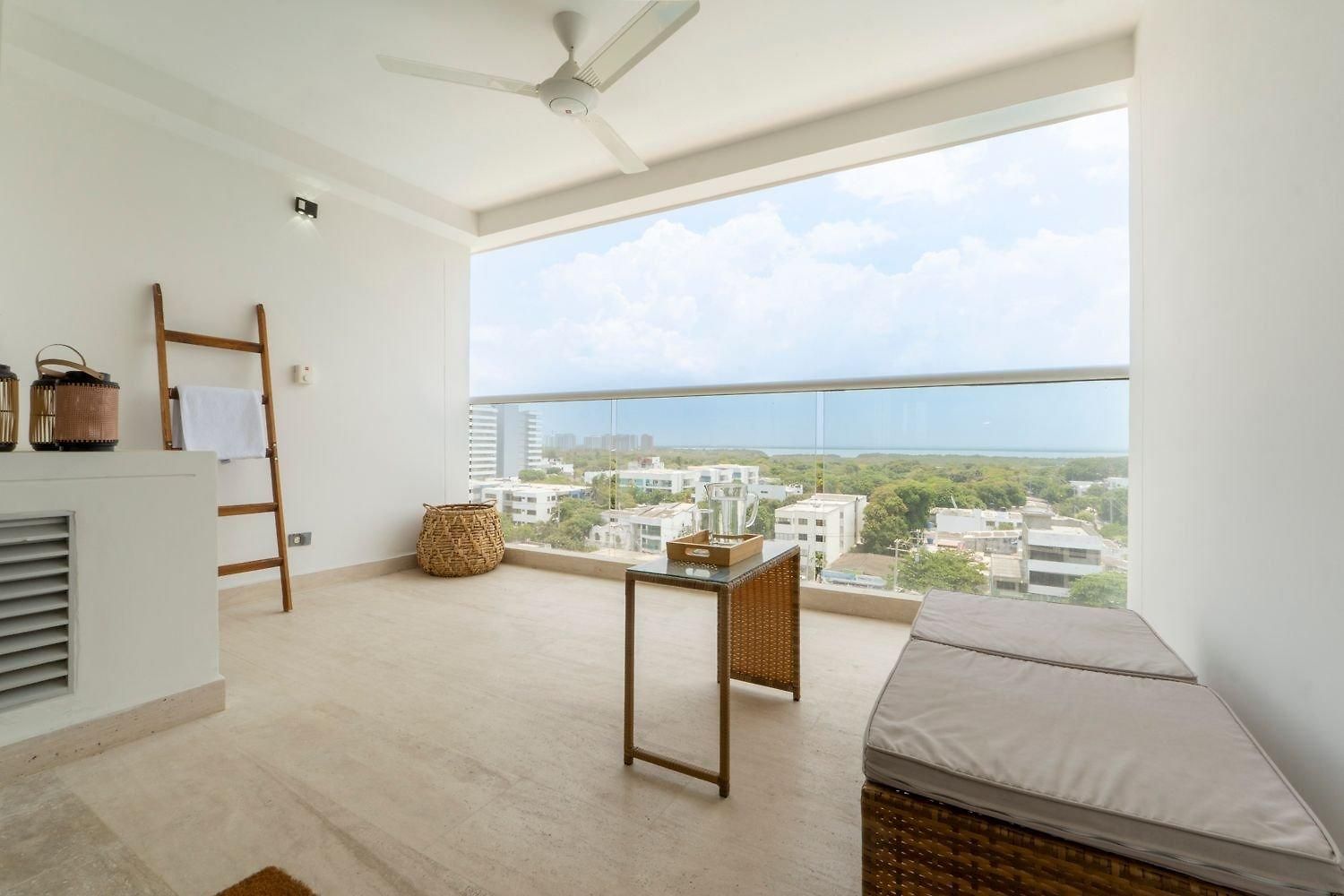 Apartamento Romántica Con Terraza Lounge Y Vista Panorámica Cb834 Cartagena