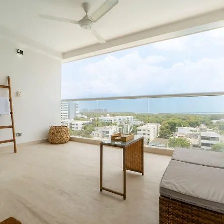 Apartamento Cb834 | Romántica Con Terraza Lounge Y Vista Panorámica Cartagena